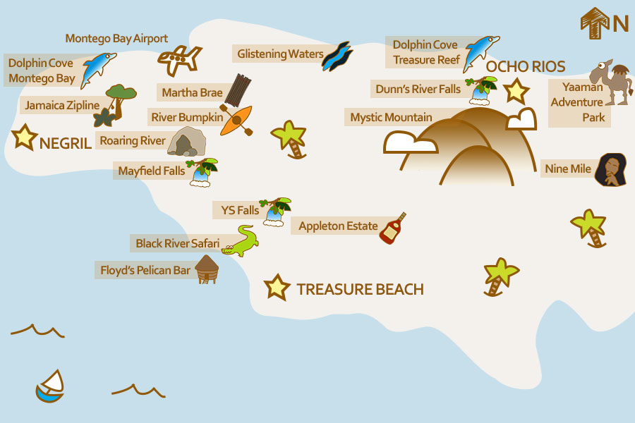 Montego Bay Tours Map