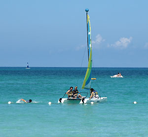The Beach, Palm Beach Beach Bar & Grill, Water Toys - Sunset At The Palms - Water Sports, Negril Jamaica Resorts and Hotels