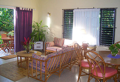 Other Side (2 Bedroom Duplex Villa) - SeaSand Eco Villas - Negril Jamaica Resorts and Hotels - Morning Side - Living Room