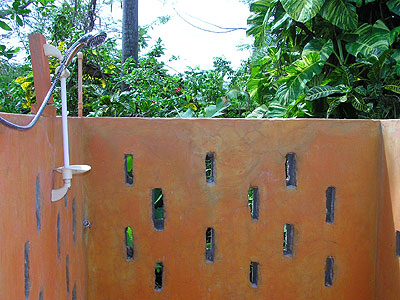1 Bedroom Cottages - Bananas Garden 1 Bedroom Cottage shower Negril Jamaica Resorts and Hotels