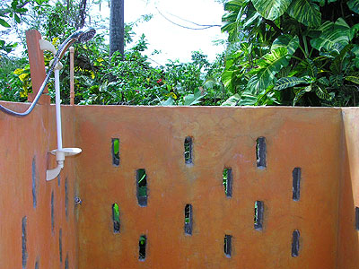 1 Bedroom Cottages 1 Bedroom Cottages - Bananas Garden 1 Bedroom Cottage shower Negril Jamaica Resorts and Hotels