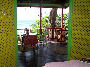 Cottage # 4 Tree House - Tree House View from room - Banana Shout Resort - Negril, Jamaica Resorts and Hotels