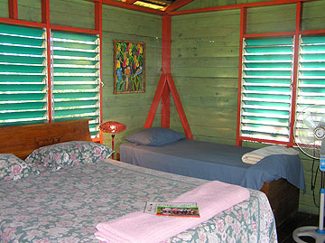 Cottage # 4 Tree House - Tree House Interior - Banana Shout Resort - Negril, Jamaica Resorts and Hotels