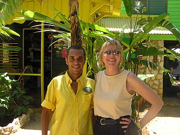Milo (your host) and Susan - Milo (the owner) and Susan, Banana Shout Resort - Negril, Jamaica