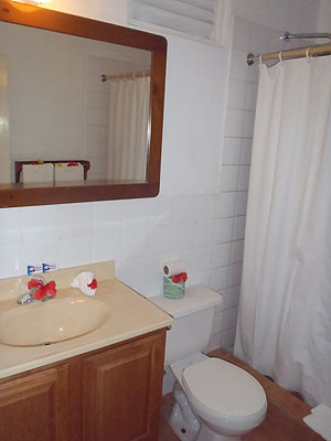 Beach and Garden-Side Rooms - Legends Beach Resort bathroom, Negril Jamaica Resorts and Hotels