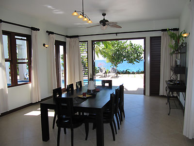 Dining, Kitchen and Living Areas - Little Waters Villa - Negril Jamaica Villas, Resorts and Hotels