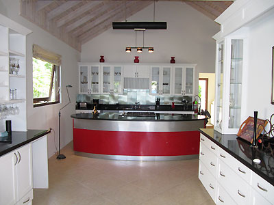 Dining, Kitchen and Living Areas - Little Waters Villa - Negril Jamaica Villas, Resorts and Hotels