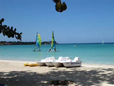 The Beach, Palm Beach Beach Bar & Grill, Water Toys - Sunset At The Palms - Water Sports, Negril Jamaica Resorts and Hotels