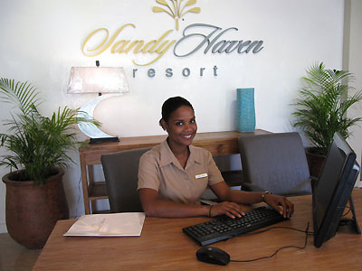 Reception and lobby - Sandy Haven Luxury Boutique Hotel, Negril Jamaica Resorts and Hotels