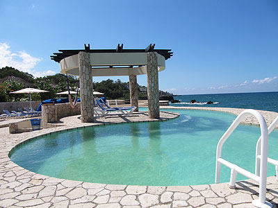 Salt Water Pool and Sparkling Caribbean Sea - The Spa Retreat Boutique Resort & Spa- Negril, Jamaica Resorts and Hotels