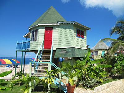 Ocean Front Pillar House Cottages - Samsara Hotel - Negril, Jamaica Resorts and Hotels