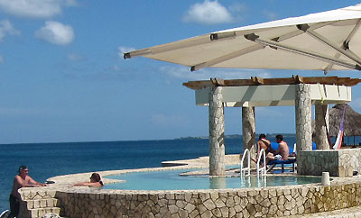 Salt Water Pool and Sparkling Caribbean Sea - The Spa Retreat Boutique Resort & Spa- Negril, Jamaica Resorts and Hotels