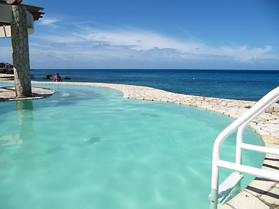 Salt Water Pool and Sparkling Caribbean Sea - The Spa Retreat Boutique Resort & Spa- Negril, Jamaica Resorts and Hotels