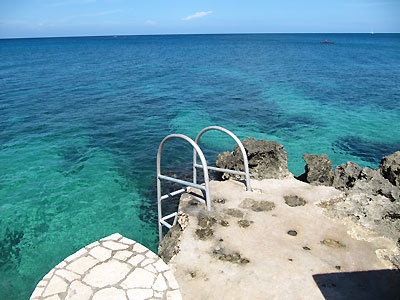 Salt Water Pool and Sparkling Caribbean Sea - The Spa Retreat Boutique Resort & Spa- Negril, Jamaica Resorts and Hotels