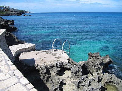 Salt Water Pool and Sparkling Caribbean Sea - The Spa Retreat Boutique Resort & Spa- Negril, Jamaica Resorts and Hotels