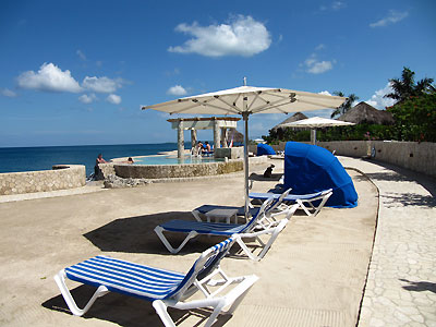 Salt Water Pool and Sparkling Caribbean Sea Salt Water Pool and Sparkling Caribbean Sea - The Spa Retreat Boutique Resort & Spa- Negril, Jamaica Resorts and Hotels