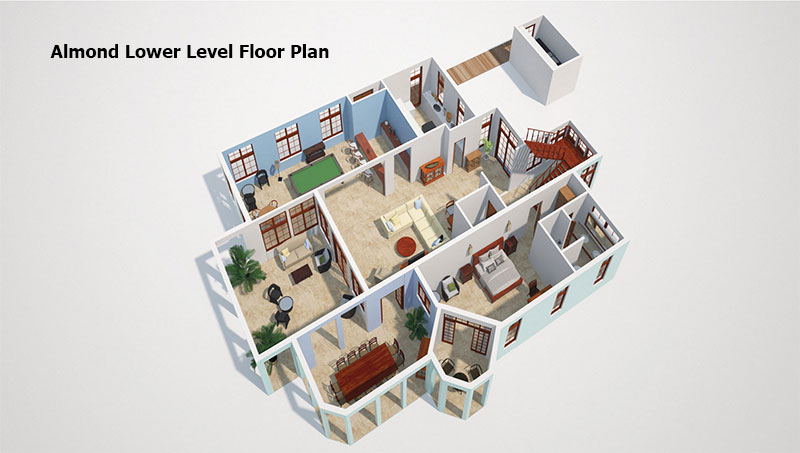 Almond lower level Floor Plan