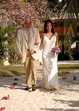 Charela Wedding Dad And Daughter Walking Together