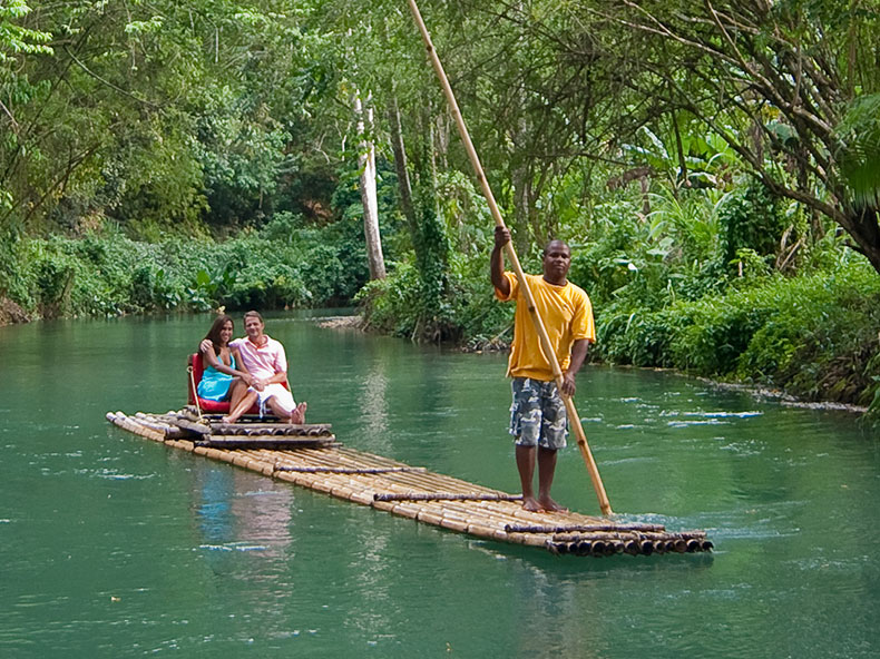 Falmouth_Jamaica River rafting in Martha Brae River