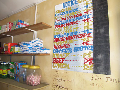 Local Shop Lists Prices Of Their Meats In Orange Bay
