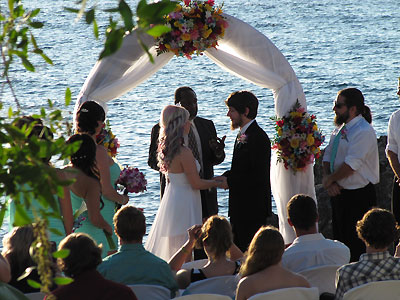 Sunset On The Cliffs Partners Saying Their Vows