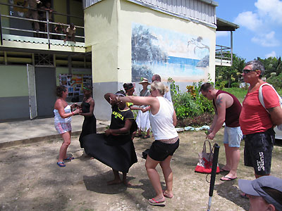 Tourists Dance With Local Students