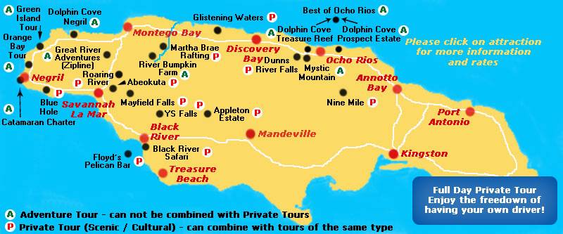 Detailed Map Of Negril Jamaica - Jamaicatourmapnegril12012015 